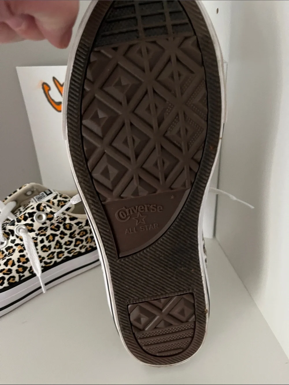 Converse Kids Low-Top Sneakers in Leopard Print - White and Black Accents